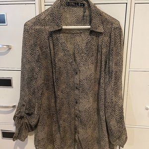 Leopard Print Maternity Blouse XL